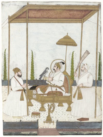 Muhammed Şah, Qamar-ud-din Khan'ı kabul etti by Anonymous