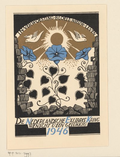 Hollanda Ekslibris Çevresinden 1946 Yılbaşı Dileği by Anonymous