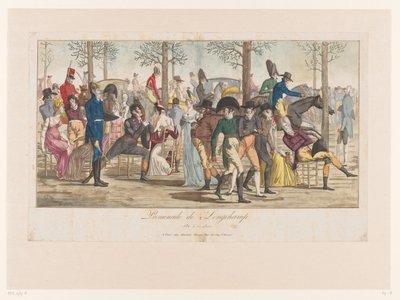 Uzun Şampiyonda Optocht Promenade de Longchamp An. X - 1802 (nesne üzerindeki başlık) by Anonymous