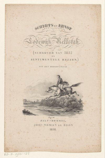 At nehirden atlar Başlık sayfası: Lodewijk Rellstab, Banter ve Ciddiyet, 1838 by Anonymous