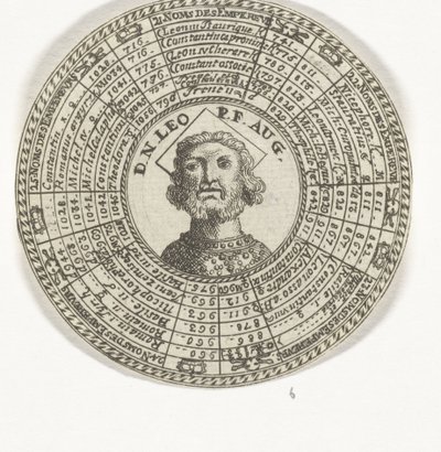 Leo III portresi ve Doğu Roma imparatorlarının isimleri ile madalya by Anonymous