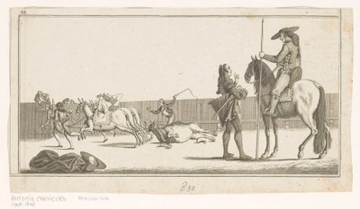 Boğayı öldürdükten sonra Picador ve matador Coleccion de las Principales suertes de una corrida de toros (nesne üzerinde seri başlığı) En önemli boğa güreşi manevralarının toplanması (seri başlığı) by Anonymous