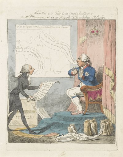 Pitt brengt George III, 1795 Nederland