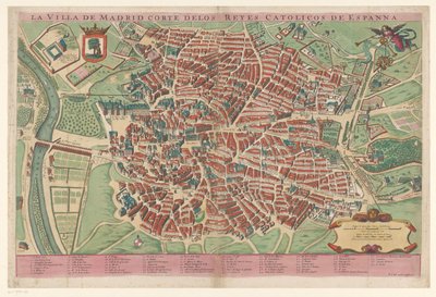 Plattegrond van Madrid İspanya