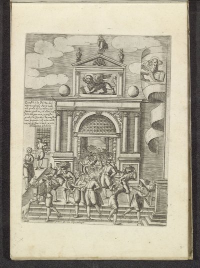 Porta Magna van het Venedikliler Arsenaal Sahneler uit het Venetiaanse leven (dizi adı) Habiti d