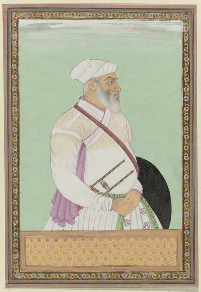 Aurangzeb Sadrazamı Dalil-khan'ın portresi Deccan eyaletinin valisi (subagar) olmuştur; o Rohela Pathans'tan geliyor by Anonymous