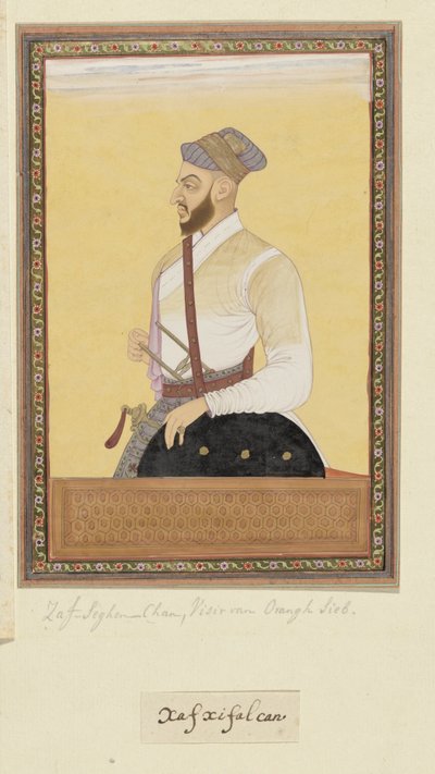 Aurangzeb'in veziri olan Saf-shikan Khan'ın portresi by Anonymous