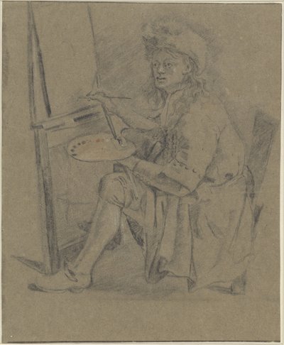 Thomas Wijck'in şövalesinin önündeki portresi by Anonymous