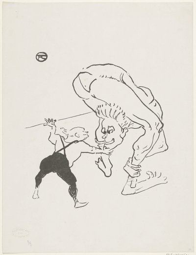 Marco Kardeşlerin portresi kabare Folies-Bergère Aux Folies-Bergère Kardeşler Marco Scene de Cirque by Anonymous