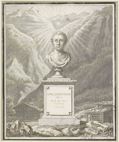 Johann Jakob Scheuchzer'in portre büstü by Anonymous