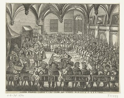 Augsburg Diyeti, 1530 itiraf. Müjde. Carolo V. Caes. Sergi. Ağustos Findel. M.D.XXX. d. XXV. Junii (nesne üzerindeki başlık) by Anonymous