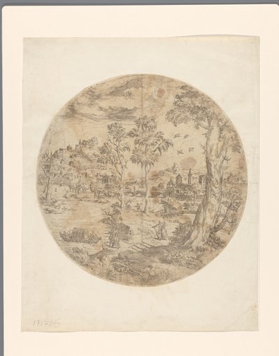 Yuvarlak fantezi manzara by Anonymous