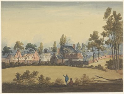 Hougoumont kalıntıları Yedi tabak Waterloo ve çevresi (seri başlığı) by Anonymous