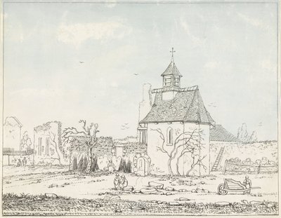 Hougoumont kalıntıları Yedi tabak Waterloo ve çevresi (seri başlığı) by Anonymous