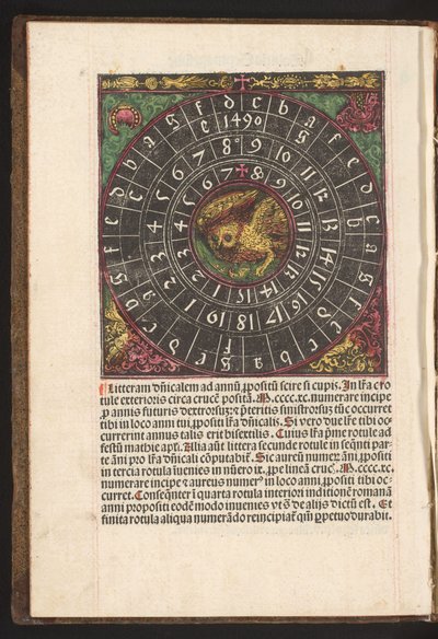Pazar mektubunu belirleme programı (littera dominicalis) by Anonymous