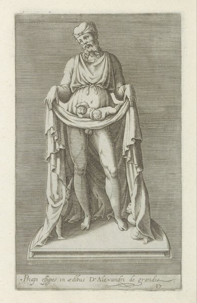 Heykeltıraş van Priapus Priapus Alexander de grande'nin evindeki portre (nesne üzerindeki başlık) Roma'da heykelsi yapılmış Antieke (seri başlığı) halka açık yerlerde görünen Roma şehrinin antik heykellerinin simgeleri (dizi başlığı) by Anonymous