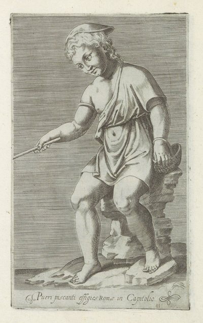 Sculptuur van een issende jongen Capitol
