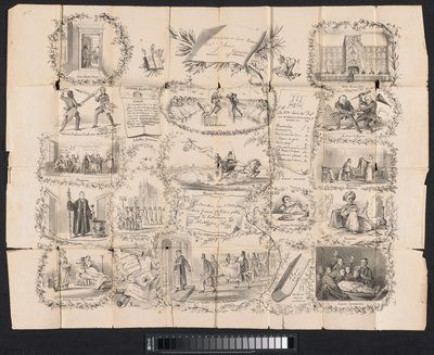 Leiden öğrenci almanağında karikatür, 1865 by Anonymous