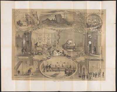 Leiden öğrenci almanağında karikatür, 1873 by Anonymous
