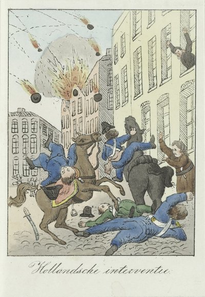 Hollanda müdahalesinin karikatürü, 1831 Hollanda müdahalesi (nesne üzerindeki başlık) by Anonymous