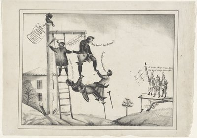 Gönüllü Zırh Üzerine Karikatür, 1830 Yardımcı kollar! Yardımcı Silahlar! (nesne üzerindeki başlık) by Anonymous