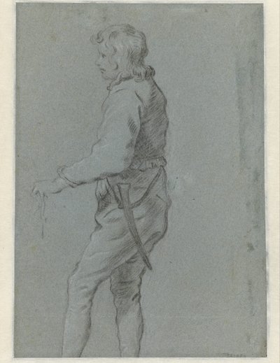 Ayakta genç adam, solda by Anonymous