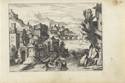 Bir nehir üzerinde şehir Rakamlarla manzaralar (dizi başlığı) by Anonymous
