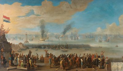 Livorno yakınlarındaki Savaş (14 Mart 1653) by Anonymous