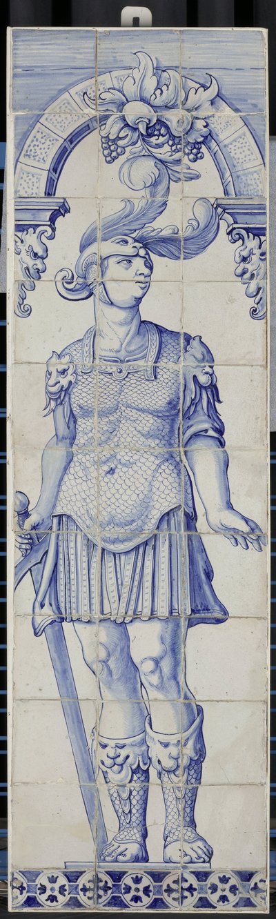 33 çiniden oluşan bir Roma Kahraman Baca pilastrıyla Çini Resim by Anonymous
