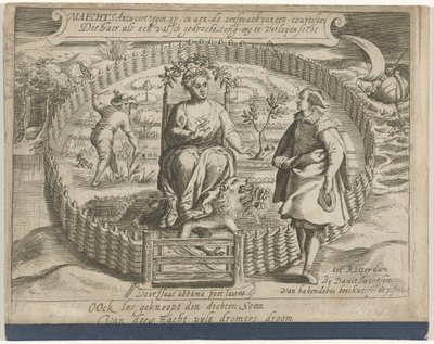 Broşürün başlık sayfası: Maechts, bir fahişenin konuşmasına karşı, on ve aen yanıtları / Die haer als een sahte canavarlar, tong-erg te leijen socht, 1617 by Anonymous