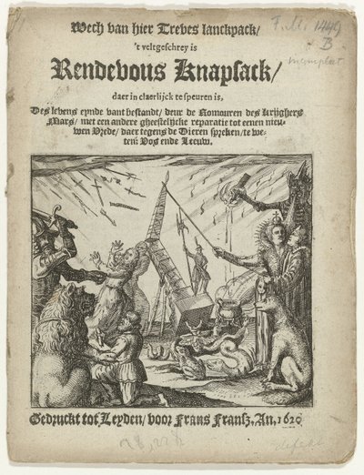 Broşürün başlık sayfası: Rendevous Sırt Çantası, 1620 by Anonymous