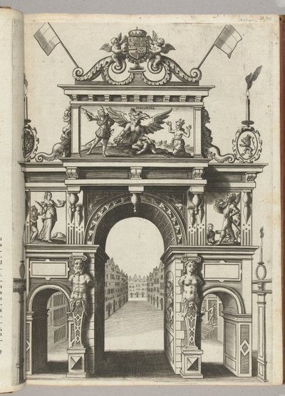 Ernst Belgica'yı Discordia'dan kurtarırken Zafer Kapısı, 1594 by Anonymous