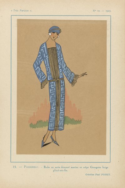 Çok Parisli, 1923, No 10: 15.- PASSEREAU. - Şam saten elbise... by Anonymous