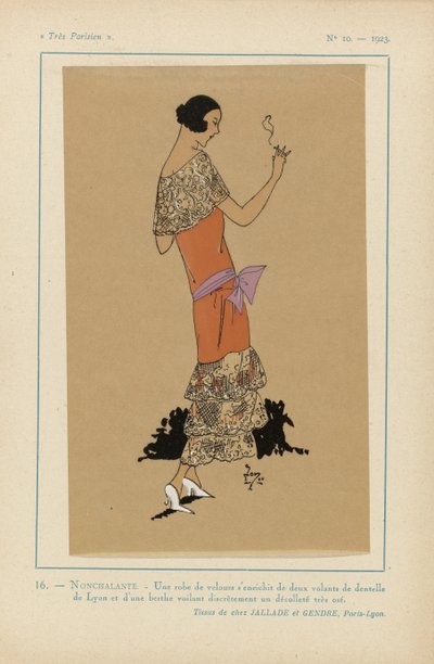 Çok Parisli, 1923, Sayı 10: 16.- GÜÇLÜ OLMAYAN. - Kadife bir elbise... by Anonymous