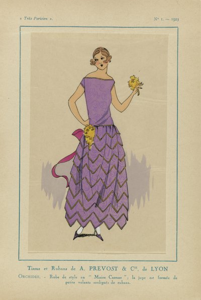 Çok Parisli, 1923, No 1: Kumaşlar ve Kurdeleler, A. PREVOST.... by Anonymous
