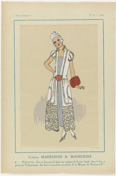 Çok Parisli, 1923, No. 4: 8. - MARQUISE. Bir kın üzerinde... by Anonymous
