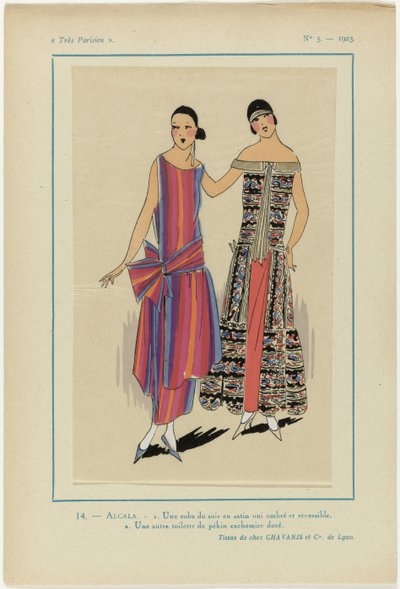 Çok Parisli, 1923, No 5: 14.- ALCALA. - 1. Bir gece elbisesi... by Anonymous