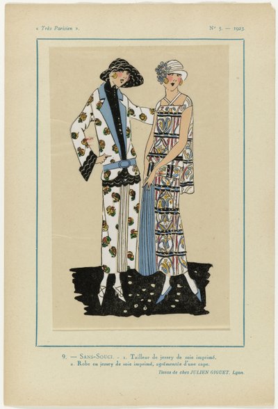 Çok Parisli, 1923, No 5: 9.- SANS-SOUCI. 1. Jersey takım elbise... by Anonymous