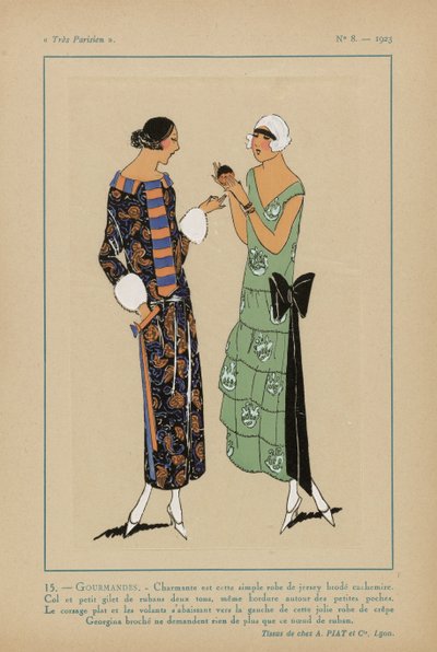 Çok Parisli, 1923, No 8: 15.- GURMEDİLER. - Bu sade elbise büyüleyici... by Anonymous
