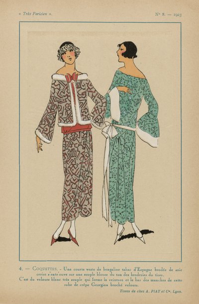 Çok Parisli, 1923, No 8: 4. - KOKETLER. / Kısa bir ceket... by Anonymous