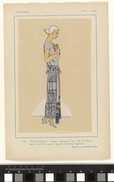 Çok Parisli, 1923, No 9: 14.- MELANKOLİK. - Sade ve zarif... by Anonymous