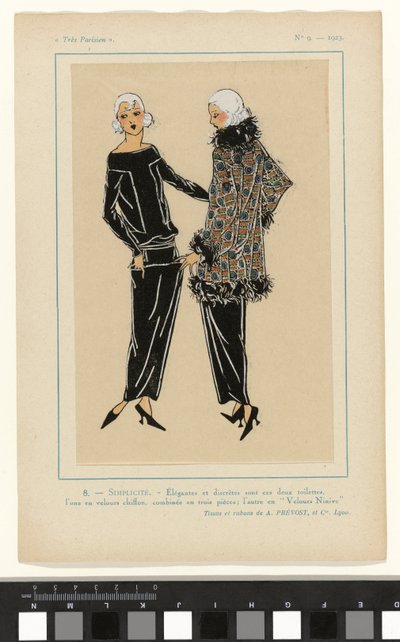 Çok Parisli, 1923, No 9: 8. - BASİTLİK. - Zarif ve sağduyulu... by Anonymous
