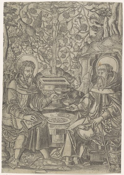 Fons Vitae olarak İsa ile İki Aziz by Anonymous