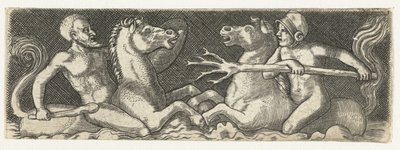 İki dövüşen triton by Anonymous