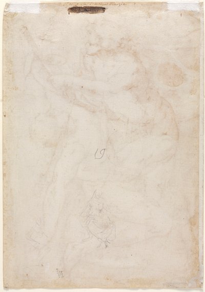 Bir Anne ve Çocuğun İki Eskizi (verso) by Anonymous