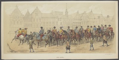 Utrecht maskeli balo, plaka a: soylular, 1856 Asalet. (nesne üzerindeki başlık) Hollanda Özgürlüğünün Kurucuları, (William I zamanında) H.H. Utrechtsche Hooge