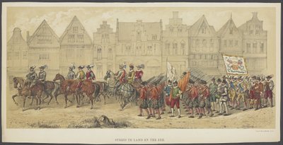 Utrecht Maskeli Balosu, plaka b: Karada ve denizde savaş, 1856 Karada ve denizde savaş (nesne üzerindeki başlık) Hollanda Özgürlüğünün Kurucuları, (William I zamanında) Utrecht öğrenci birliklerinin HH üyeleri tarafından kutlama amacıyla sunuldu. 220 by Anonymous