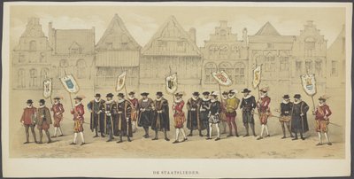 Utrecht Maskeli Balo, c levhası: Devlet Adamları, 1856 Devlet Adamları (nesne üzerindeki başlık) Hollanda Özgürlüğünün Kurucuları, (William I zamanında) H.H. Utrecht Üniversitesi