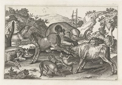savaşan hayvanlar Dört ayaklı hayvanlar (dizi adı) Animalivm Qvaddrvpedvm (dizi başlığı) by Anonymous