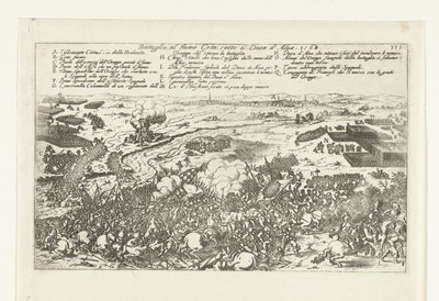 Veldslag aan de rivier de Gete, 1568 Alva Dükü altında Geta Nehri Savaşı. 1568 (nesne üzerindeki başlık) by Anonymous